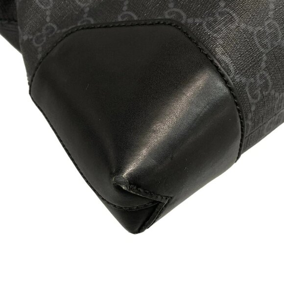 GUCCI GG Supreme Canvas Messenger Bag 474139 Black Dark Navy Red PVC - - Picture 6 of 15